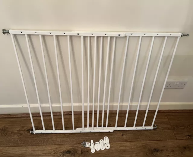 BabyDan MultiDan Adjustable Extending White Stair Gate