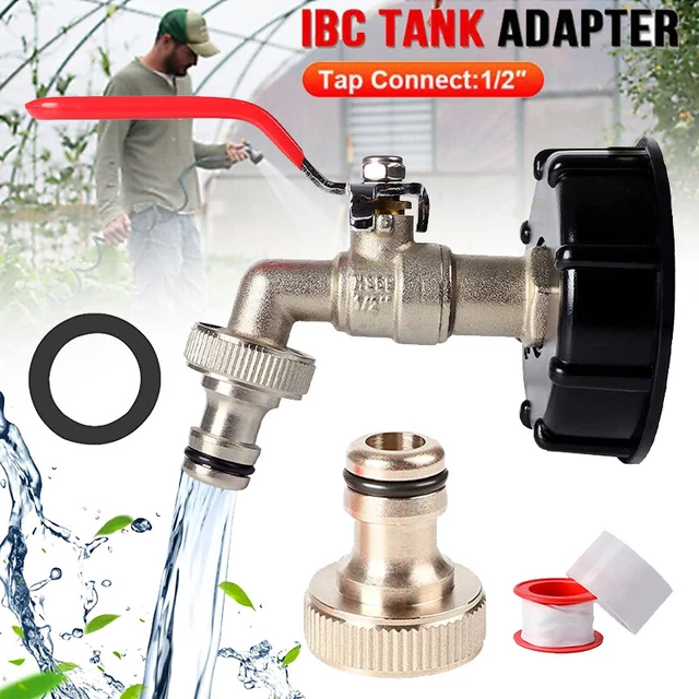 IBC Tank Auslaufhahn Set - 2 Stück 3/4 Zoll Mit S60x6 Gewinde