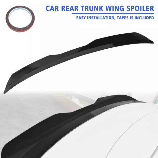 AU Universal Glossy Modified Car Rear Roof Extension Lip Tail Trunk Spoiler Wing 3