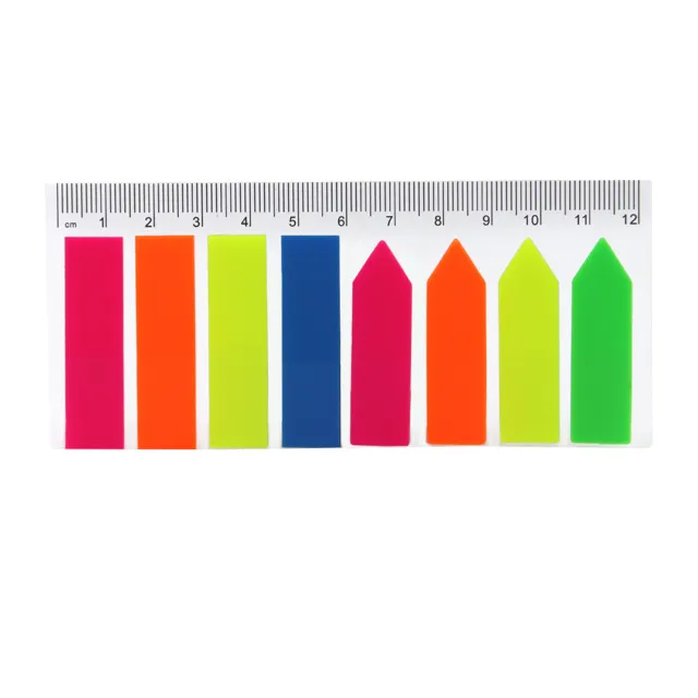 Shaped Page Marker Colorful Index Tabs Fluorescent Sticky S4G8
