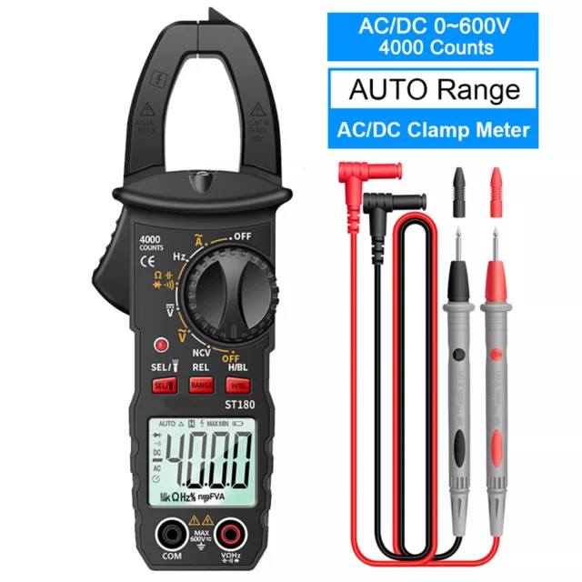 ZangenMultimeter AC&DC Digital Zangenmessgerät Stromzange Zangenamperemeter TRMS