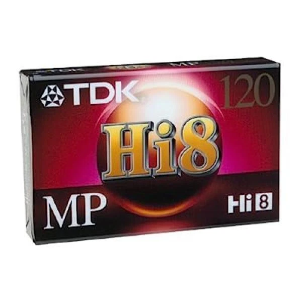Cintas de casete de video en blanco para videocámara TDK Hi8 MP 120 min (P6-120H8MP)