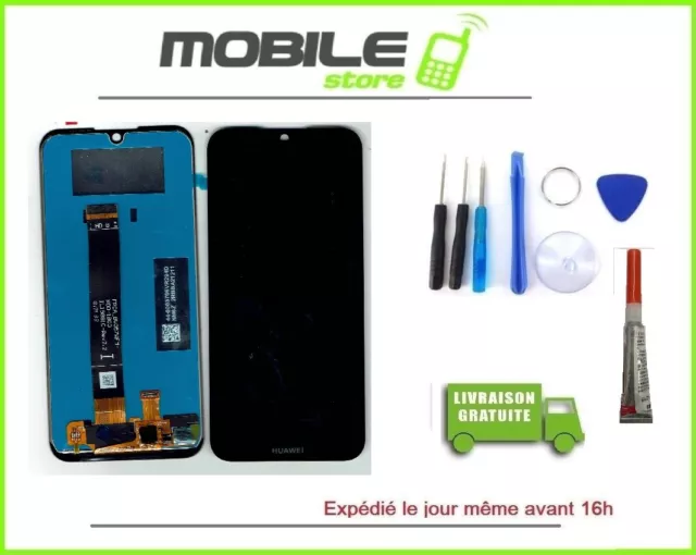 Vitre Tactile + Ecran LCD Pour Huawei Y5 2019 Couleur Noir + Outils + Colle