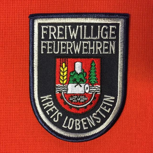 ÄRMEL ABZEICHEN AUFNÄHER Patch Freiwillige Feuerwehren Kreis Lobenstein