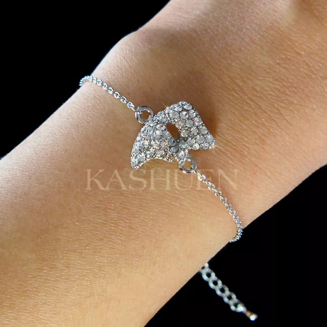 ~Phantom of the Opera made with Swarovski Crystal Masquerade Mask Charm Bracelet