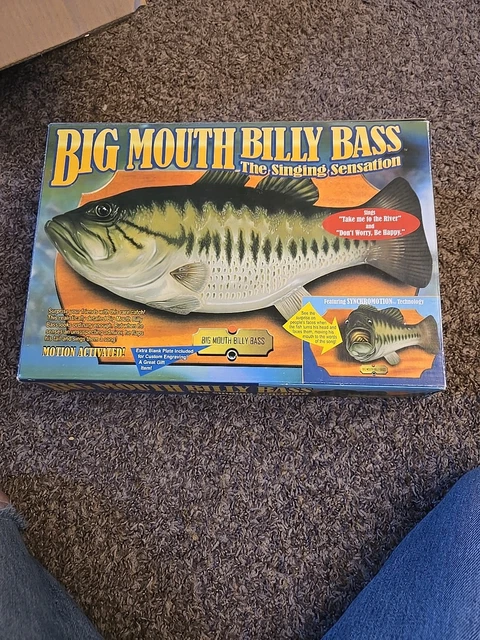 Big Mouth Billy Bass - Le Poisson Chantant Animé - Neuf (peut Avoir Un Petit Défaut) Poisson électronique Gemmy Chanteur