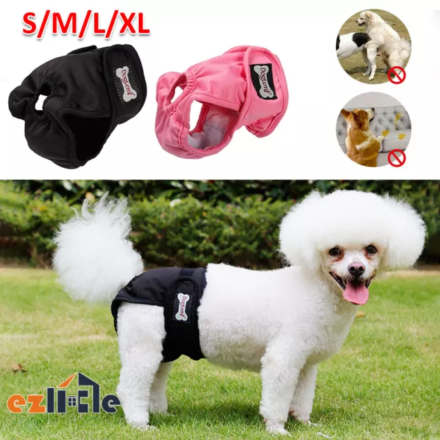 Female Pet Dog Puppy Nappy Diapers Belly Wrap Band Sanitary Pants Underpants AU