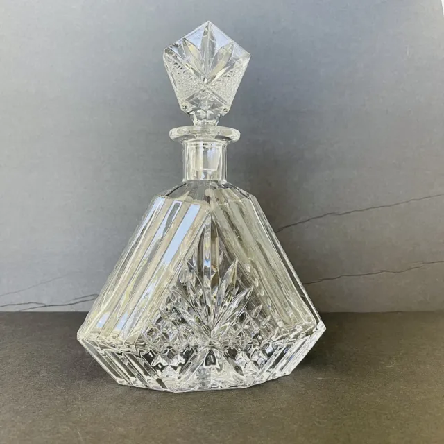 Vintage Dublin Crystal Triangle Decanter/Whiskey /Liquor/Wine/Decanter/Art Deco 