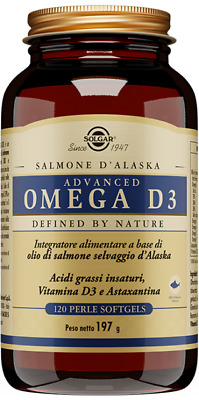 Solgar Advanced Omega D3 Integratore Alimentare a Base di Olio di Salmone Selvag