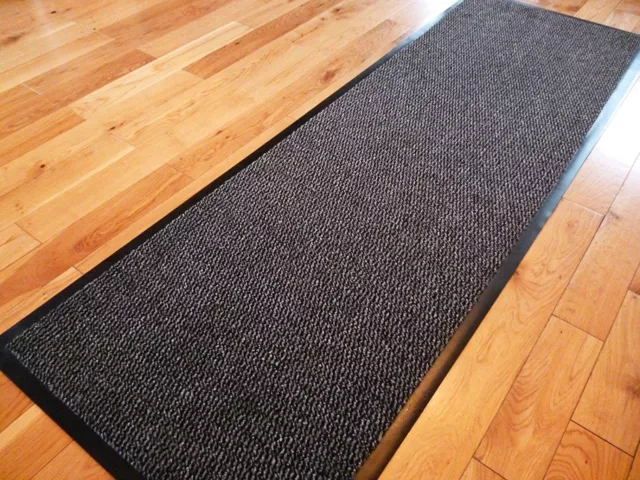 NEW Large Hall Carpet Runner Hallway Rug Barrier Mat Dirt Stopper Non Slip Black