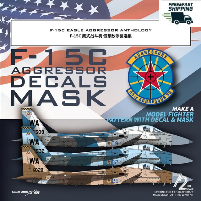 Galaxy G72052 F-15C EAGLE AGGRESSOR  ANTHOLOGY & CAMOUFLAGE DIE-CUT FLEXIBLE