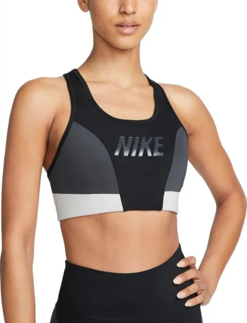 Nike XS Women's Swoosh Bra In Black Medium Support DQ5134-010 -New With Tags