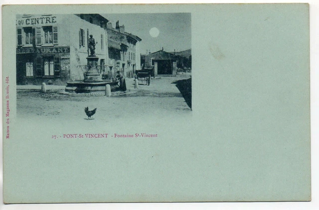 PONT SAINT VINCENT - Meurthe et Moselle - CPA 54 - Fontaine St Vincent - Cp Lune