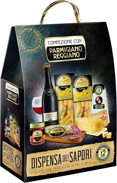 Cesto Regalo Gastronomico Con Specialità Italiane - Salumi, Formaggi, Salsa Tartufata E Lenticchie IGP