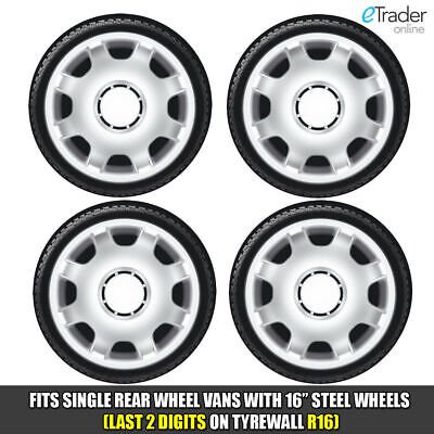 Vauxhall Vivaro 16" Wheel Trims - SET OF 4 Hub Caps Silver