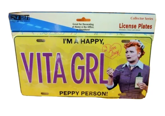 I LOVE LUCY VITA GRL Sign Of The Times Collector Series License Plate