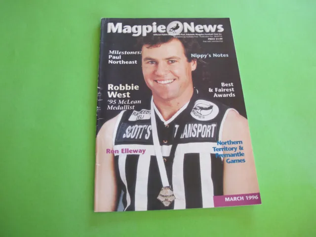 March 1996 Magpie News South Australian Football Port Adelaide