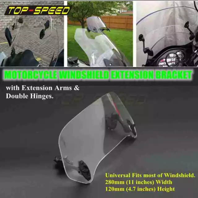 Motorcycle Risen Adjustable Wind Screen Windshield Spoiler Deflector for Honda