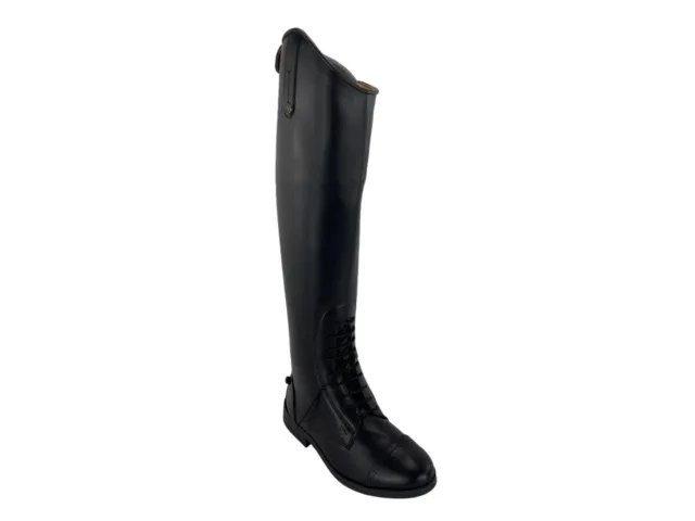 Equistar Women's Black Knee High Back Zip Equestrian Riding Boots Size 6.5