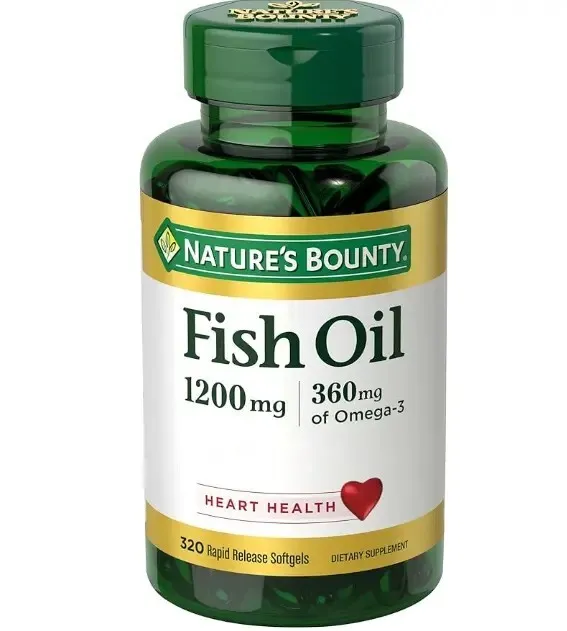 Nature's Bounty Fish Oil Rapid Release Softgels, 1200mg + 360mg Omega-3 - 320 ct