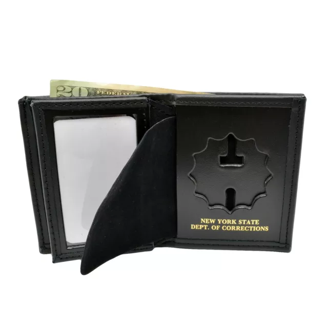 Perfect Fit NYDOC Badge Wallet NY Corrections Officer Black BiFold NYDOCCS