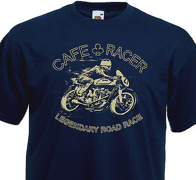 Maglietta Caffè Racer Legendary Road Racing Vintage Motocicletta Retrò Biker