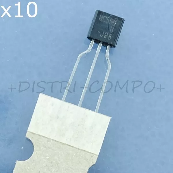 BC559B Transistor bipolaire PNP -30V -100mA 500mW TO-92 ONS RoHS (lot de 10)