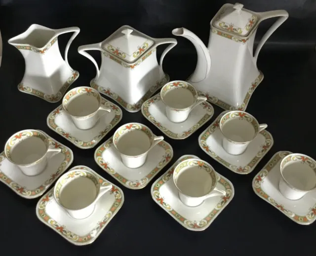 Rare French Antique Limoges Coffee Service by A. Lanternier 1910