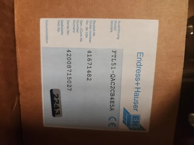 Endress Hauser Ftl51-QAC2CB4E5A Liquiphant M Vibrating Level Switch New