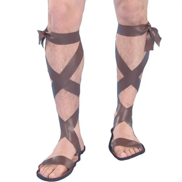 Roman Gladiator Costume Sandals Adult One Size Fits Most
