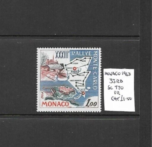 Monaco 1963 Monte Carlo Rally issue MNH