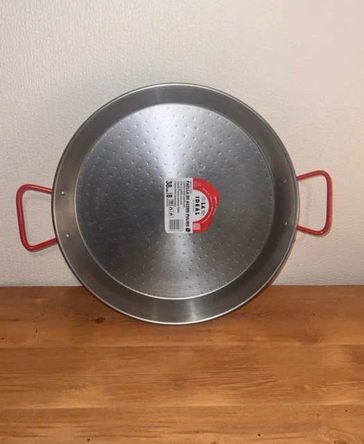 Poêle à paella 26cm Vaello Campos en acier poli - 2 parts