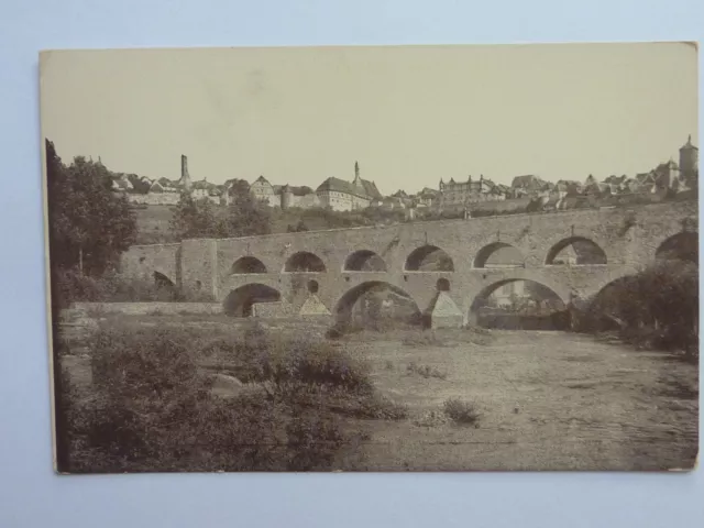 Alte Postkarte Ansichtskarte AK Rothenburg ob der Tauber Doppelbrücke