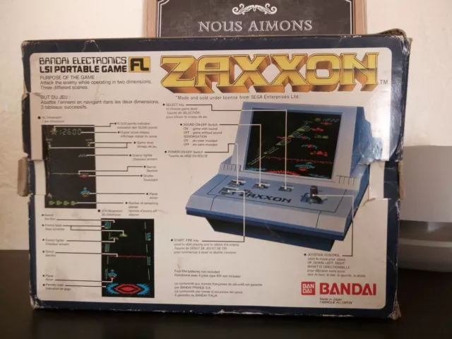 SEGA Bandai - LSI FL ZAXXON en boite TRÈS RARE JEU ÉLECTRONIQUE GW 2