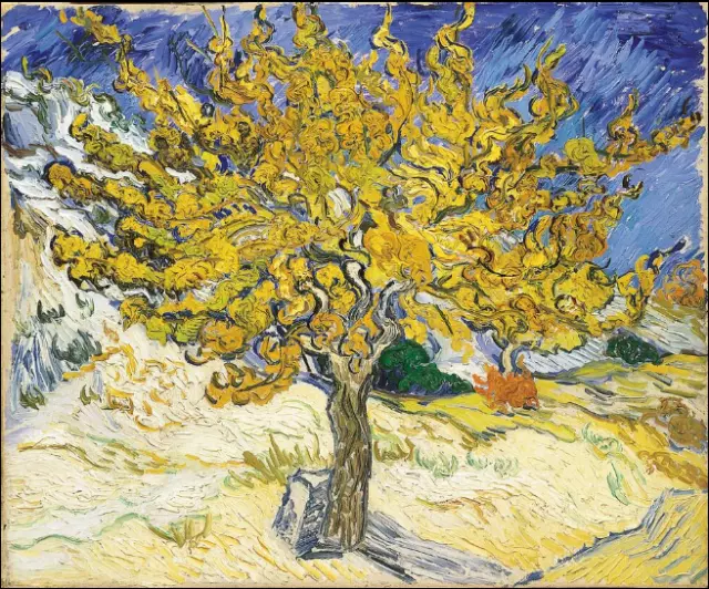 Art Oil painting Vincent Van Gogh - The Mulberry Tree in landscape hand painted