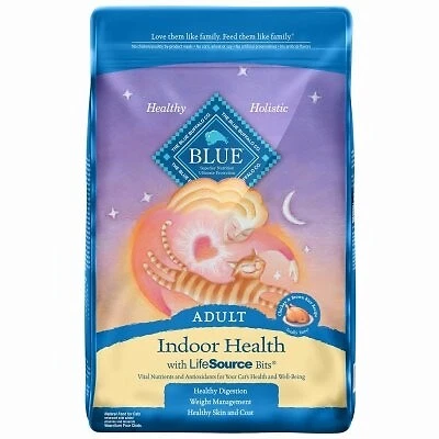 Comida saludable para gatos en interiores, pollo/arroz, 15 libras. -800182