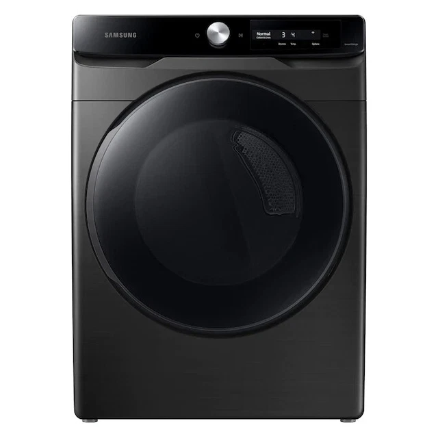 SAMSUNG 7.5CU FT Stackable Steam Cycle Electric Dryer Brushed Black