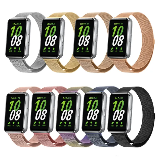 For Samsung Galaxy Fit 3 SM-R390 Milanese Loop Steel Mesh Band Watch Wrist Strap