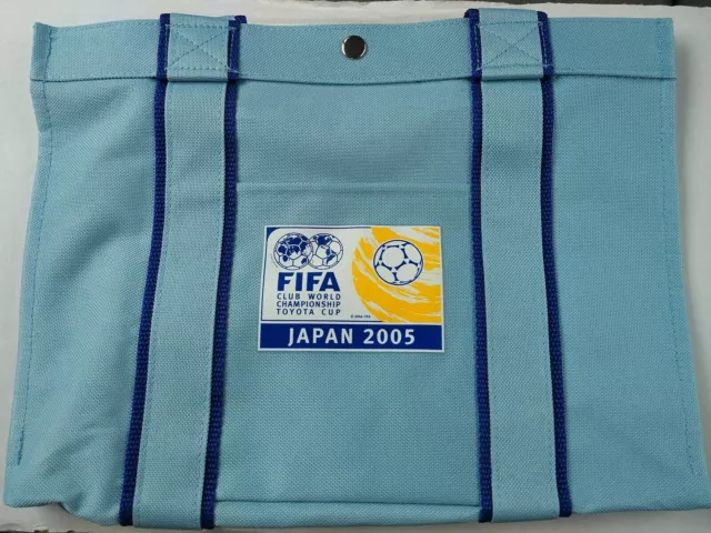 Fifa Japan 2005 World Club Football Championship Toyota Cup Blue Souvenir Bag