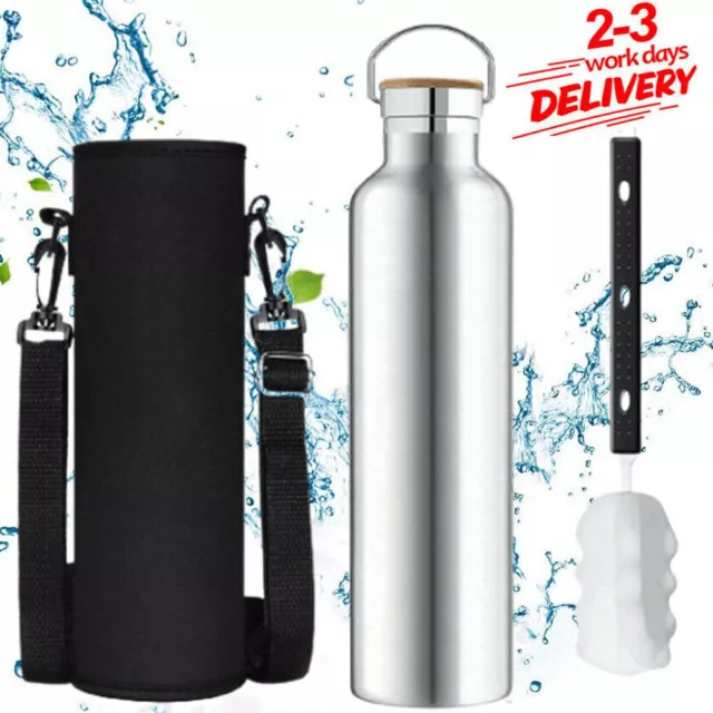 Grunwerg DrinkPod Sports Bottle Vacuum Flask Thermos Hot & Cold Drinks  S/Steel