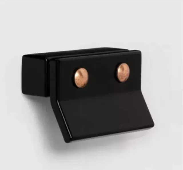 NEW Rustic Rivet Knob Set 2 pk matte black & copper finish cabinet drawer hardwa