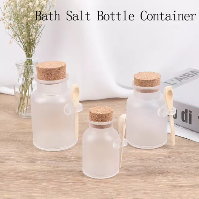 Botella de sal de baño vacío de plástico crema frasco cosmético frasco de corcho contenedor corcho sp ZT