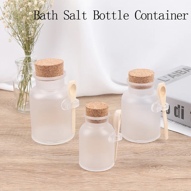 Contenitore barattolo di sale da bagno in plastica vuoto crema barattolo cosmetico barattolo di sughero sughero Spo'D_