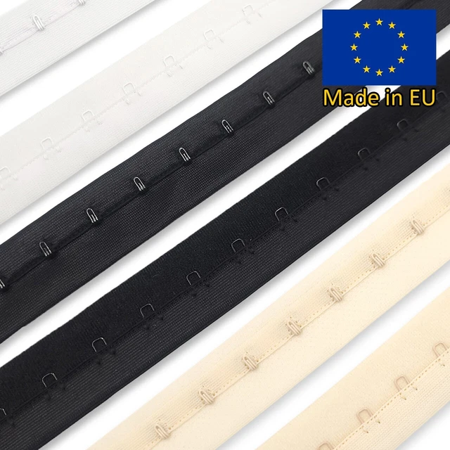 Haken- Und Ösenband Aus Baumwolle – 25 Mm Breit, Meterware Für Korsetts & Kleidung (weiß)