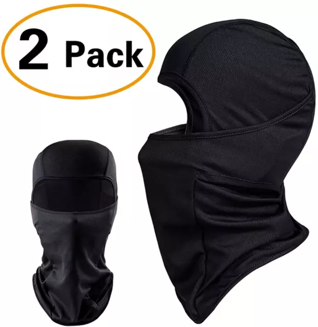 2PCS Balaclava Face Mask UV Protection Ski Sun Hood Tactical Masks for Men Women