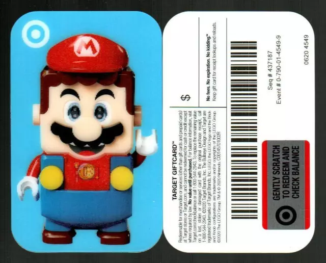 TARGET Lego Super Mario 2020 Lenticular Gift Card ( $0 )