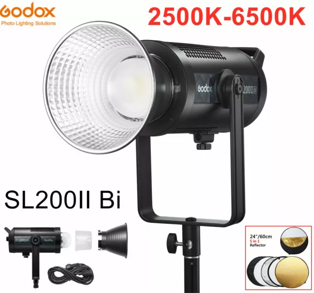 GODOX SL200IIBi SL200II Bi Color Led video COB Light 2500-6500K For Studio Photo