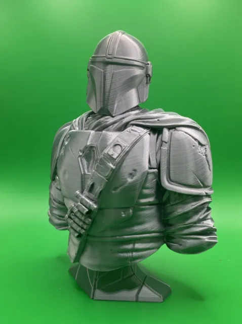 Mandalorian Figure | 3D Printed Star Wars | Plastic Filament | 7 Inches Tall