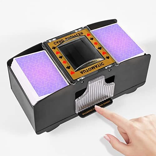FEIERYA Automatic Card Shuffler 2 Deck,Playing Card Shuffler Battery 1-2 Decks