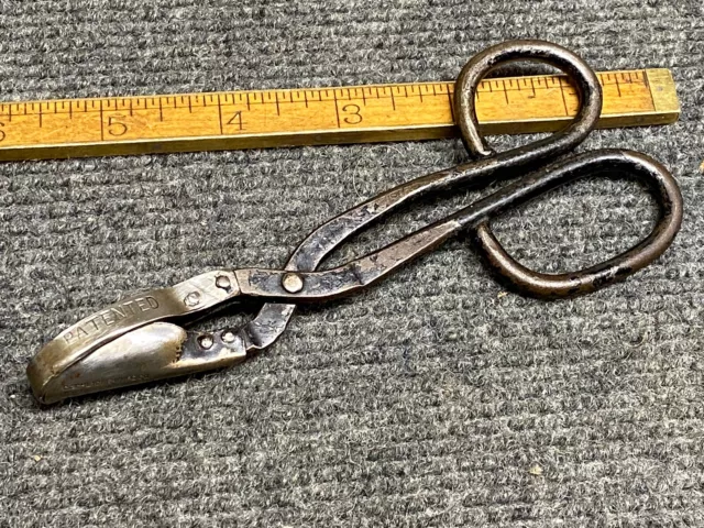 RARE Vintage C. SCHLICKER 5-1/2” Pineapple Eye Snips PAT'D. 1901-Rochester, NY